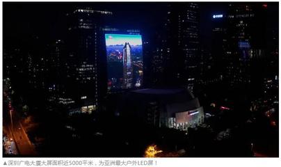 近5000㎡！戶外4K大屏點亮深圳夜空，引領城市視覺新紀元